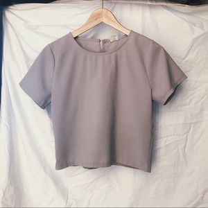 Gray formal crop top